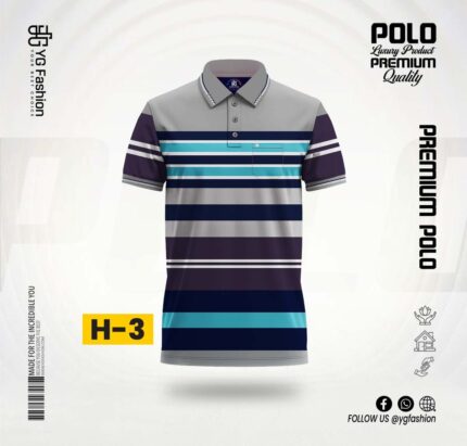 Premium Striped Polo Shirt