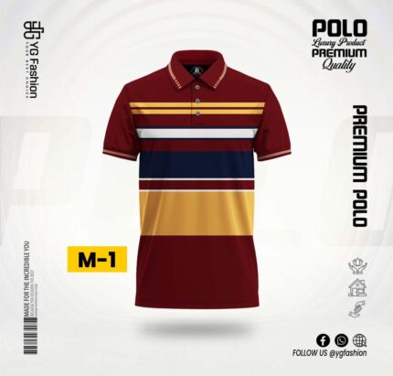 Premium Striped Polo Shirt